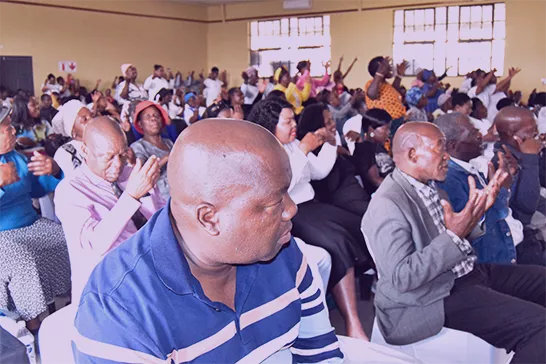 congregation with Prophet R.N Makashe ministering